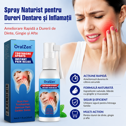 Spray Naturist pentru Dureri Dentare si Inflamatii — Ameliorare Rapidă a Durerii de Dinte, Gingie și Afte